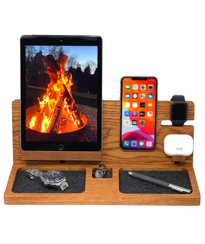 Complete Apple wood apple charger iphone 16 workstation wireless chargerStation